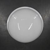 Big Bauhaus Chrome Flushmount or Wall Light, 1940s