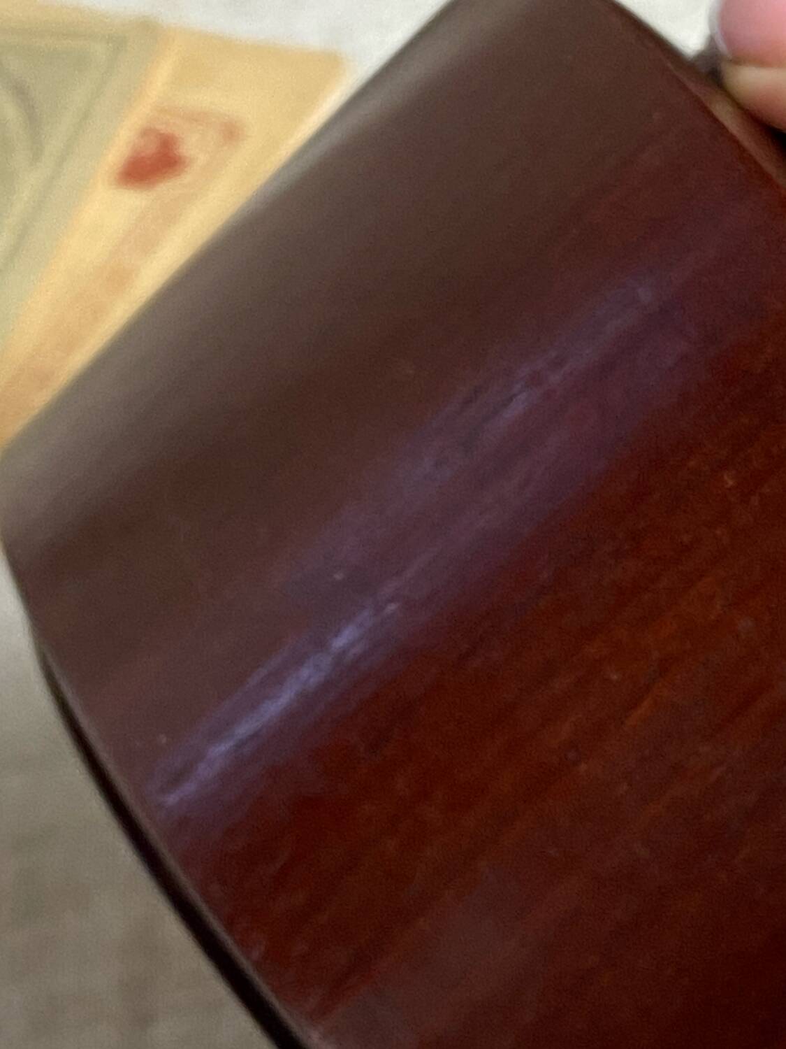 Carved wooden bonbonnière