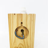 Scandinavian pine wall lamp, 1970-80