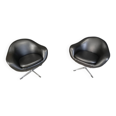 Fauteuils club du milieu du siècle, années 1960