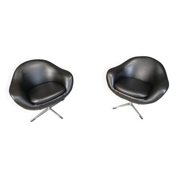 Fauteuils club du milieu du siècle, années 1960
