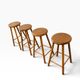 Ensemble de 4 tabourets vintage en bois / tabourets de bar