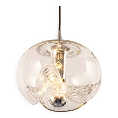 Suspension en verre transparent par Peill & Putzler, Allemagne, années 1970