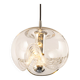 1 of 6 Large transparent glass pendant by Peill & Putzler, Germany, 1970s