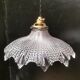 Paire suspensions en verre holophane