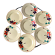 6 dessert plates Digoin Sarreguemines model "Ginette" years 30-40