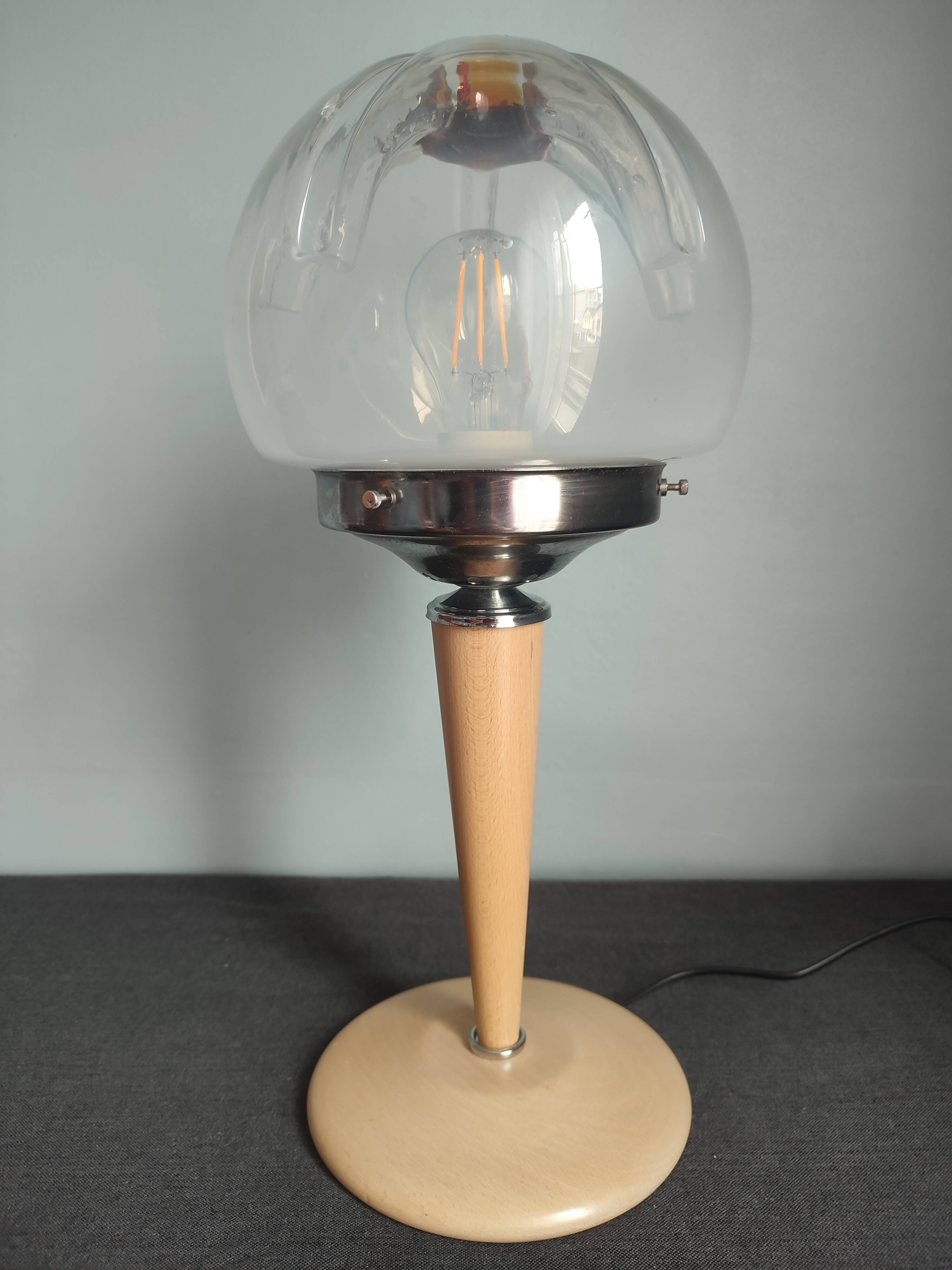 Large vintage Murano glass table lamp