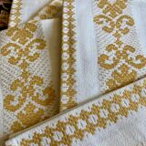 Set of 11 ocher napkins