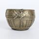 Vintage Brass Bowl Fish Scorpion Woven Texture