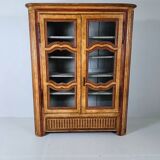 Vitrine française ancienne peinte