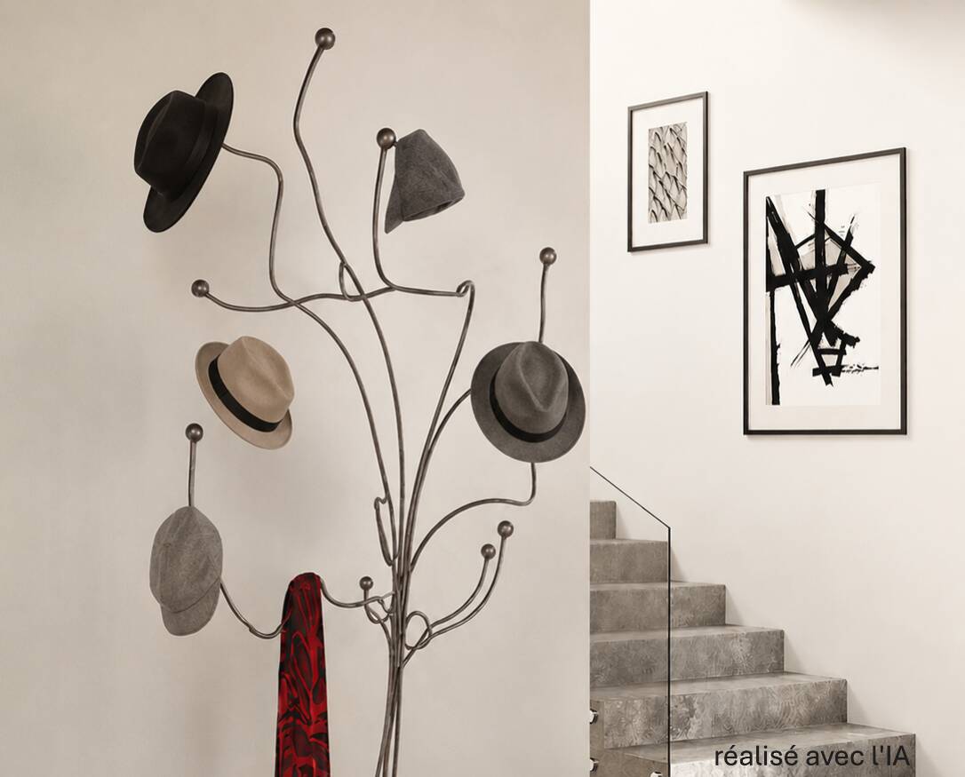 Hat stand – wrought iron art sculpture