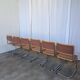 Ensemble de 8 chaises vintage Cesca par Bene Austria, chaises de salle à manger en chrome des années 50.