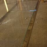 Table basse verre et laiton