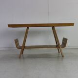 Table basse en bouleau de conception hollandaise par Wilhelm Lutjens pour Den Boer Gouda