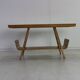 Dutch design birchwood coffee table by Wilhelm Lutjens for Den Boer Gouda