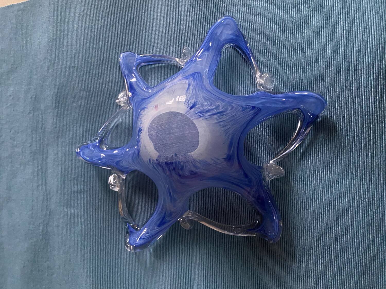 Morano glass "Starfish" trinket dish