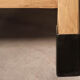 Comptoir en bois massif plateau acier