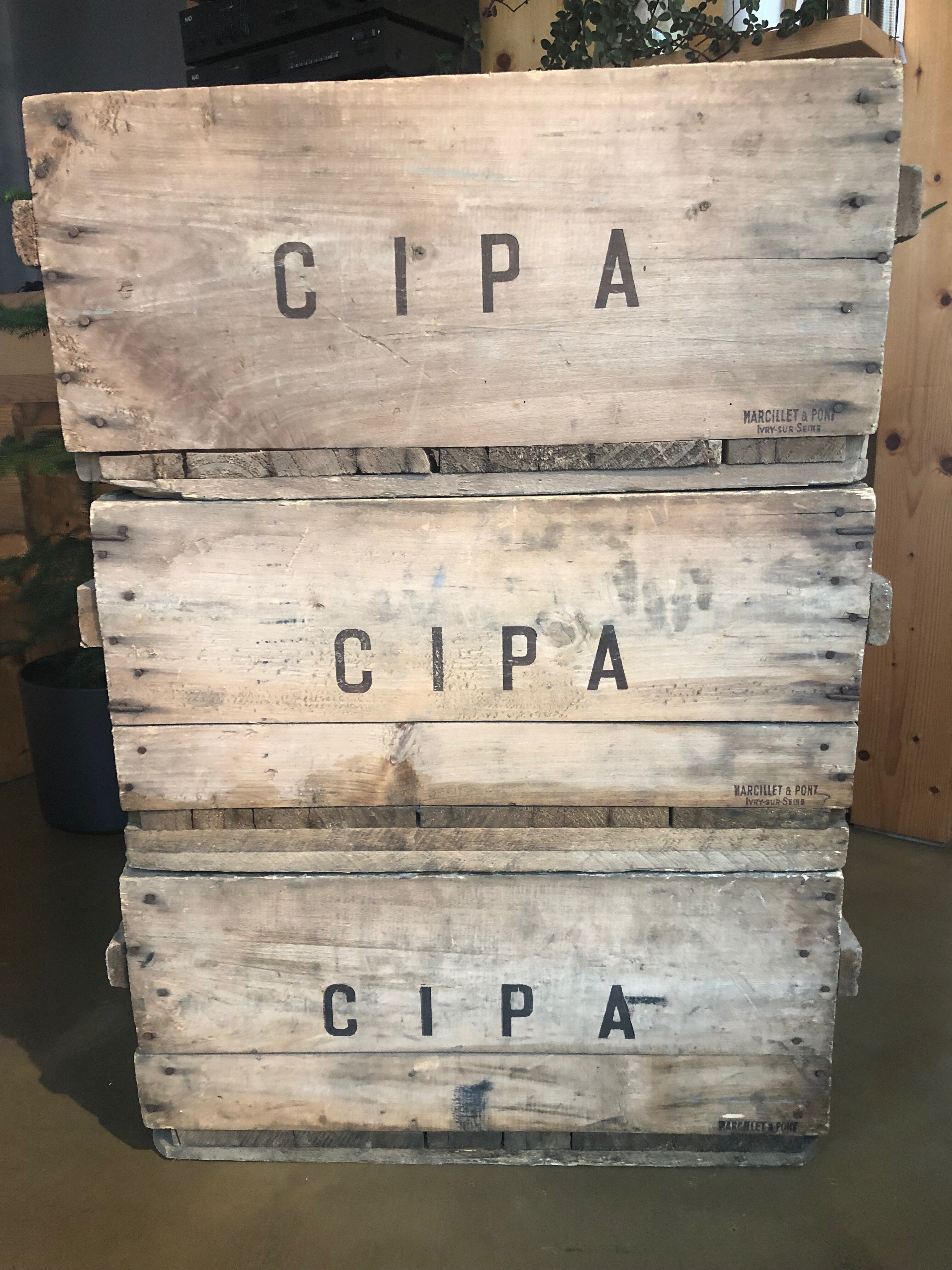 Old industrial type boxes all in wood