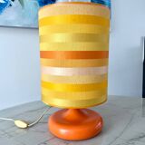 Vintage orange ceramic table lamp 1970
