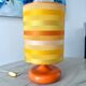 Vintage orange ceramic table lamp 1970