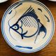 Earthenware plates with carp pattern