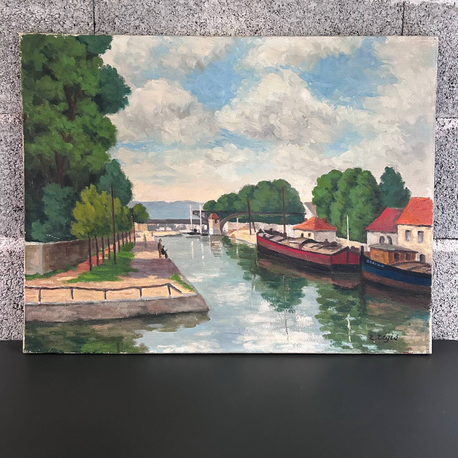 Canal barge painting