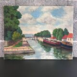 Canal barge painting