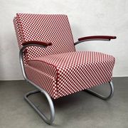 Thonet S-411 Armchair "Red & White"