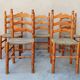Lot de 5 chaises paillées vintage style espagnol
