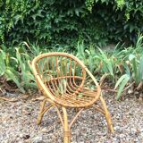 Children's basket rattan chair