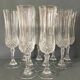 Set de 10 flûtes à champagne cristallin taillé