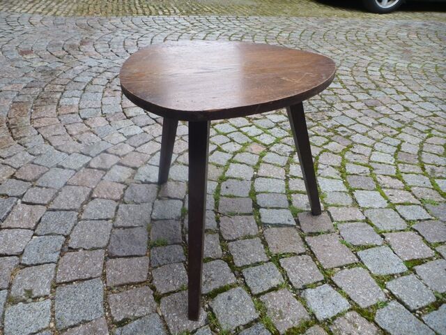 The 1950s wooden tripod side table