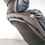 Pair of Kroken armchairs in black leather