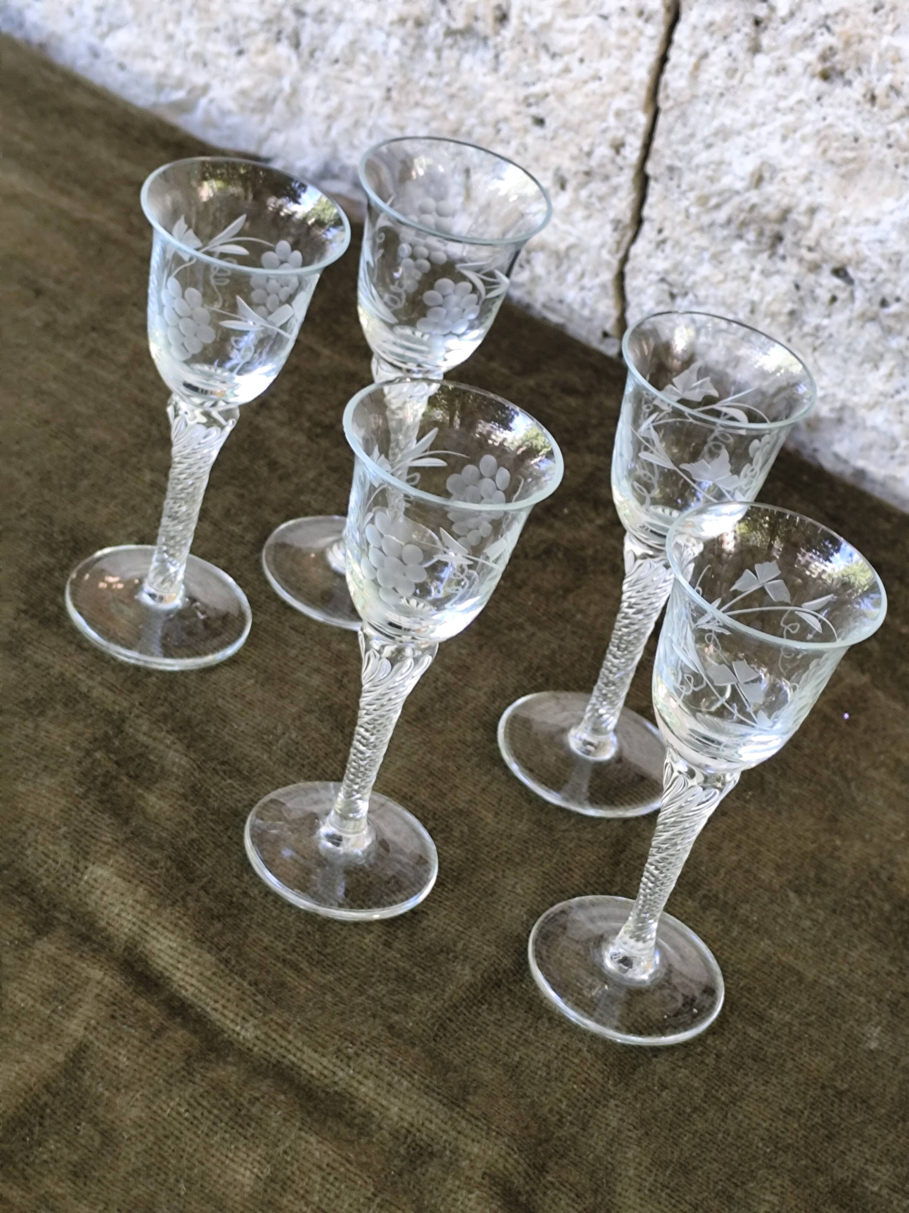 Engraved wine glasses