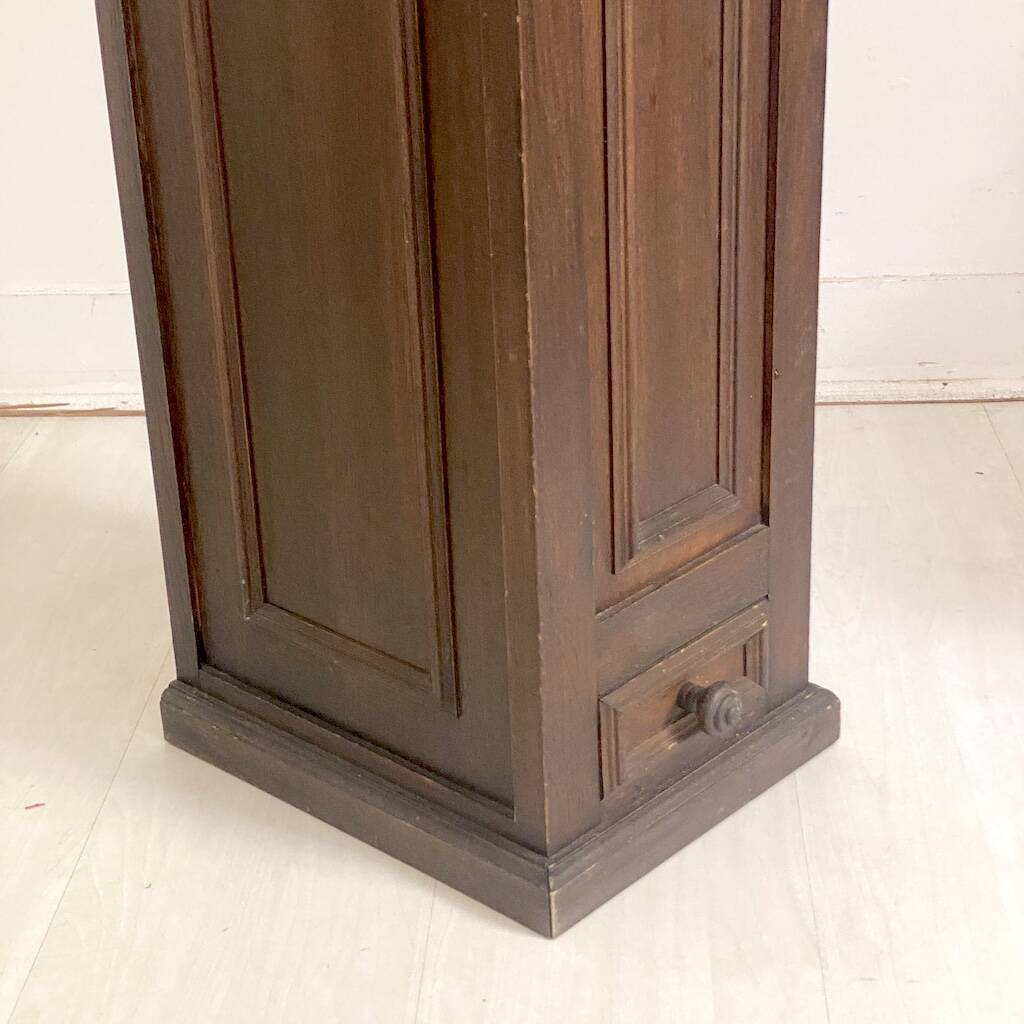 Vintage 1950s solid wood bread box