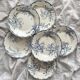 6 “Iris” Clairefontaine ironstone dessert plates