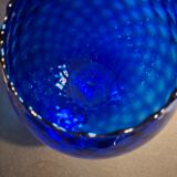 Vintage cobalt blue glass vase Empoli