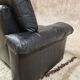 Sofa 2 places black leather year 70'-80' vintage