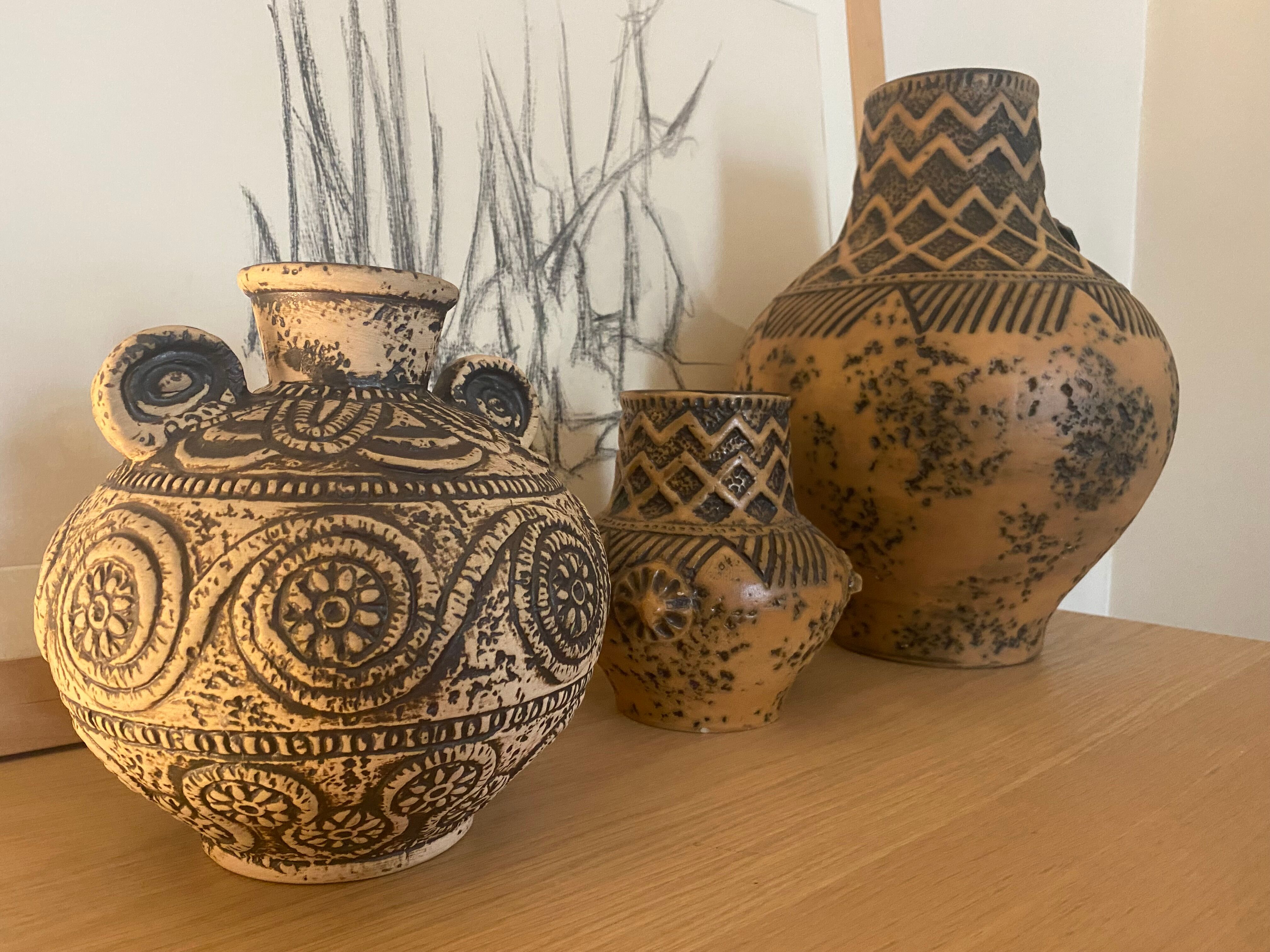 Set de 3 vases West Germany Manufacture Jasba