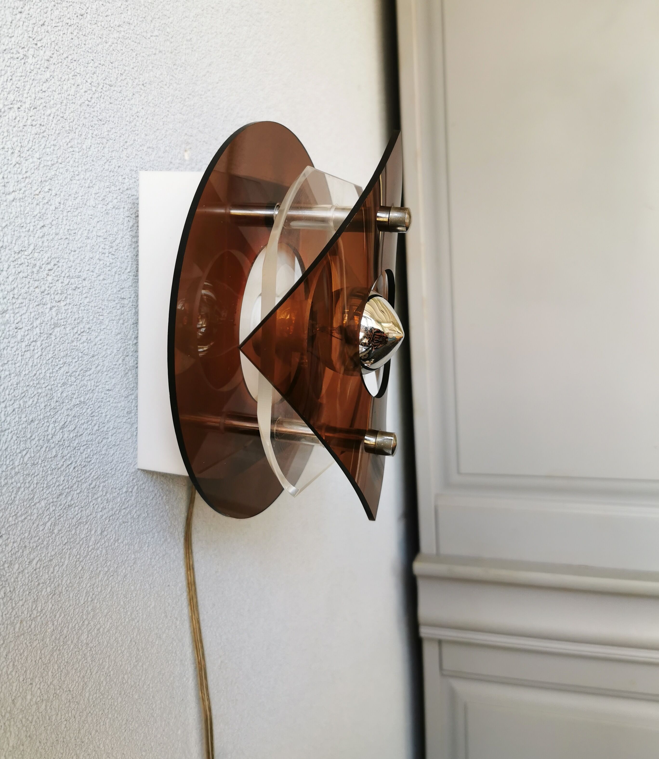 Herda wall lamp plexiglass, eighties