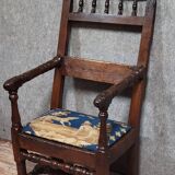 Louis XIII period armchair in solid wood