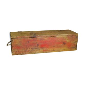 Old wooden ammunition box