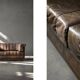Vintage Mid-Century Modern German Brutalist Brown Leather 2-Seater Sofa