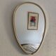 Vintage mirror 1960 rearview mirror aymetric silver - 48 x 33 cm