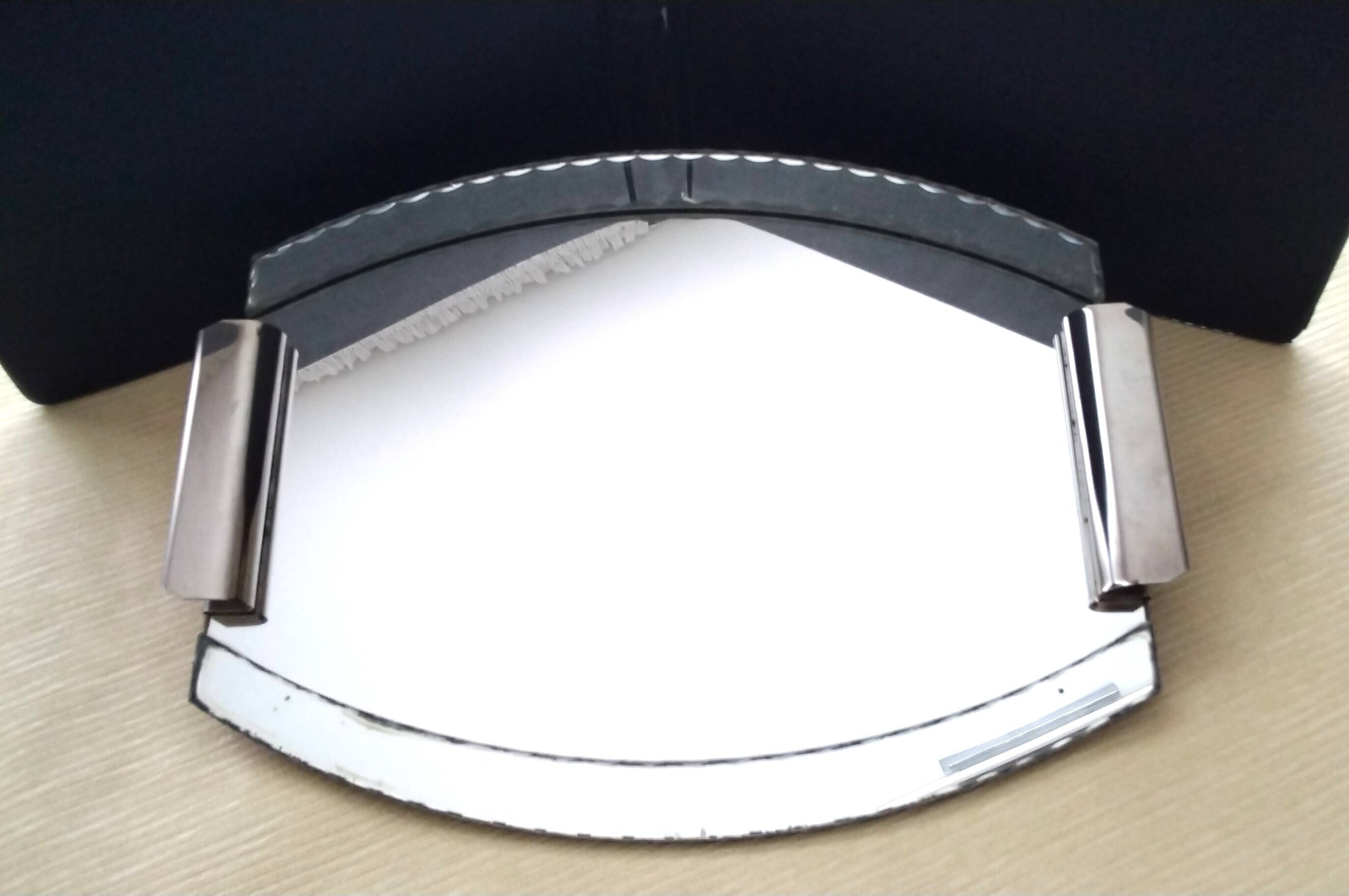 Bevelled antique mirror tray