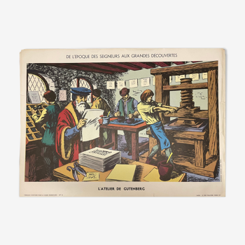 Affiche scolaire Gutenberg et St Louis