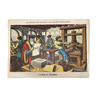 Affiche scolaire Gutenberg et St Louis