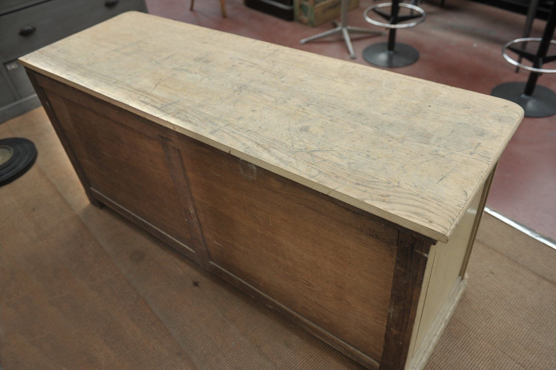 Commodity to 4 antique industrial drawers in 1900s oak