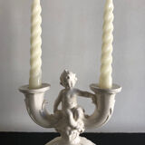 Antique porcelain candlestick