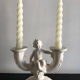 Antique porcelain candlestick